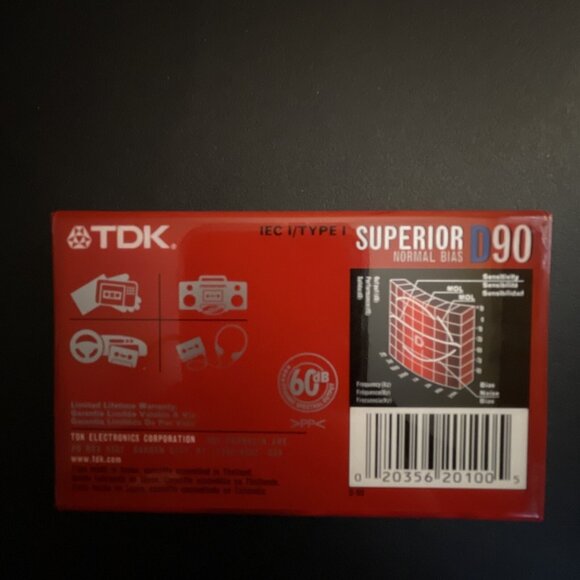 8 - TDK D-90 Type I normal Bias SEALED Cassette Tapes - 8 total tapes - Picture 5 of 5